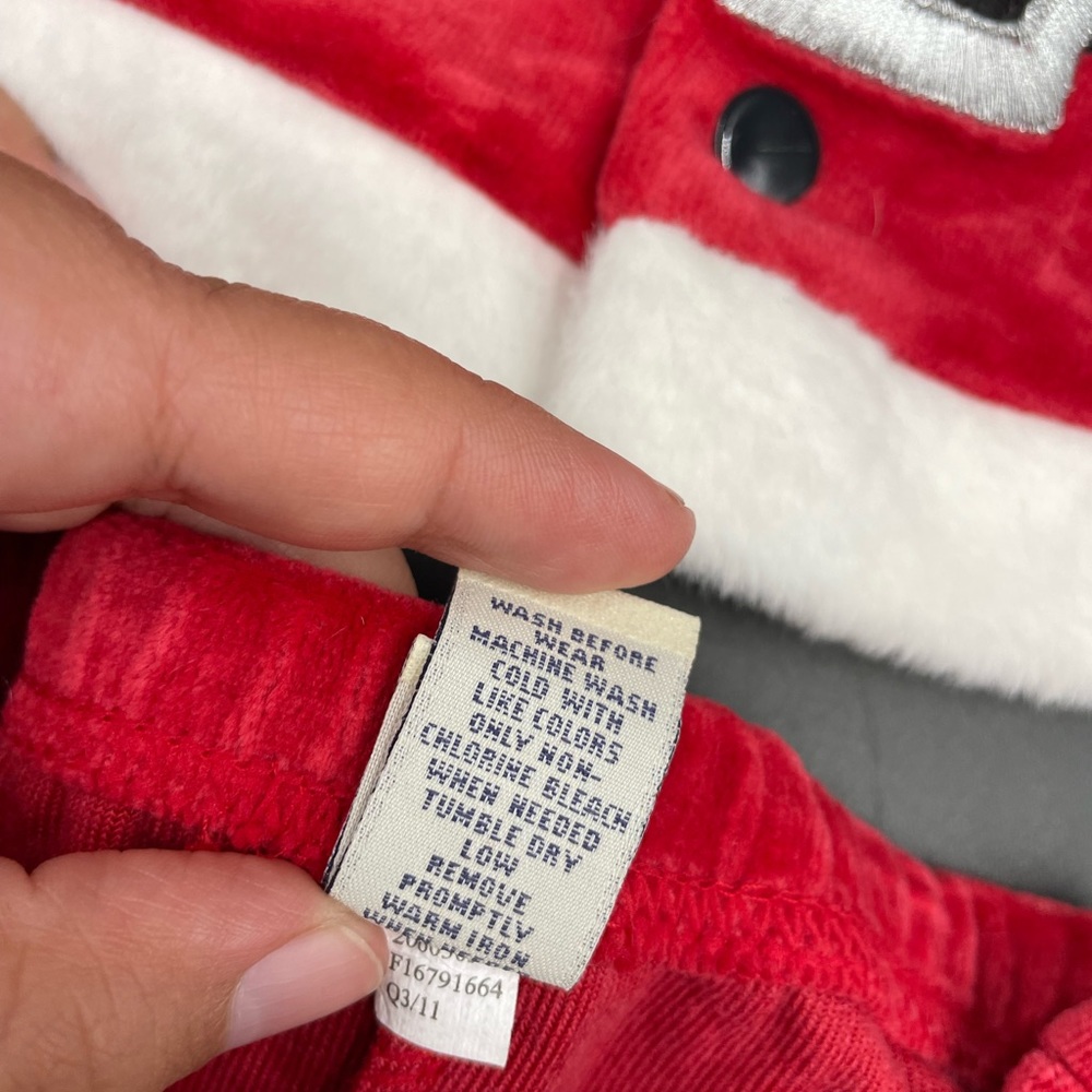 Unisex Santa baby infant 0-3 months vintage Santa outfit - Picture 3 of 9